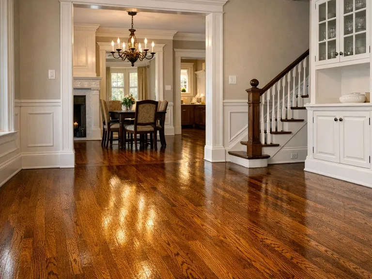 Hardwood floor refinishing in a historic Georgetown Texas home